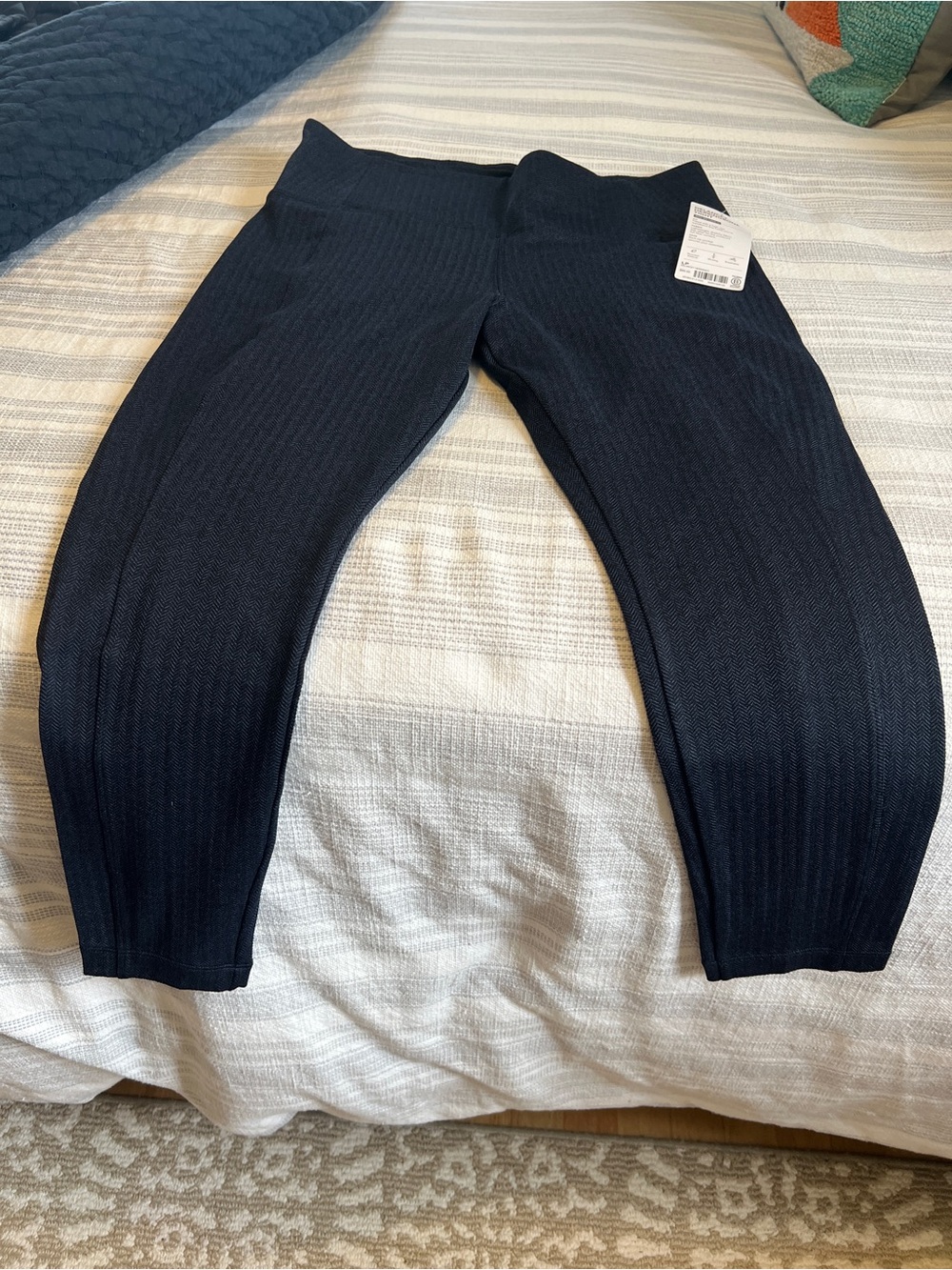Athleta Delancey Herringbone Leggings Navy